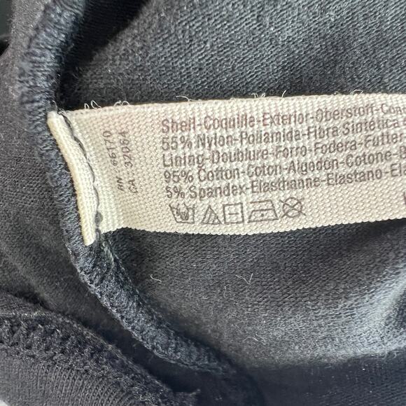 Intimately FREE PEOPLE Black Sheath Dress Cotton Floral Lace Square X-Small NEW - Picture 12 of 12